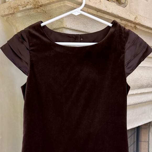 NWT - Florence Eiseman Brown Velvet Dress w/Tiered Sleeves - Girls 16 - Picture 2 of 10